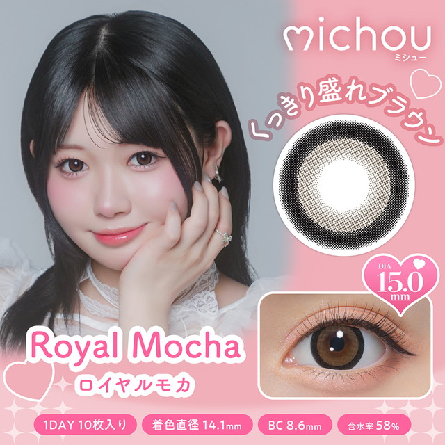 ミシュー ワンデー 10枚入 ロイヤルモカ