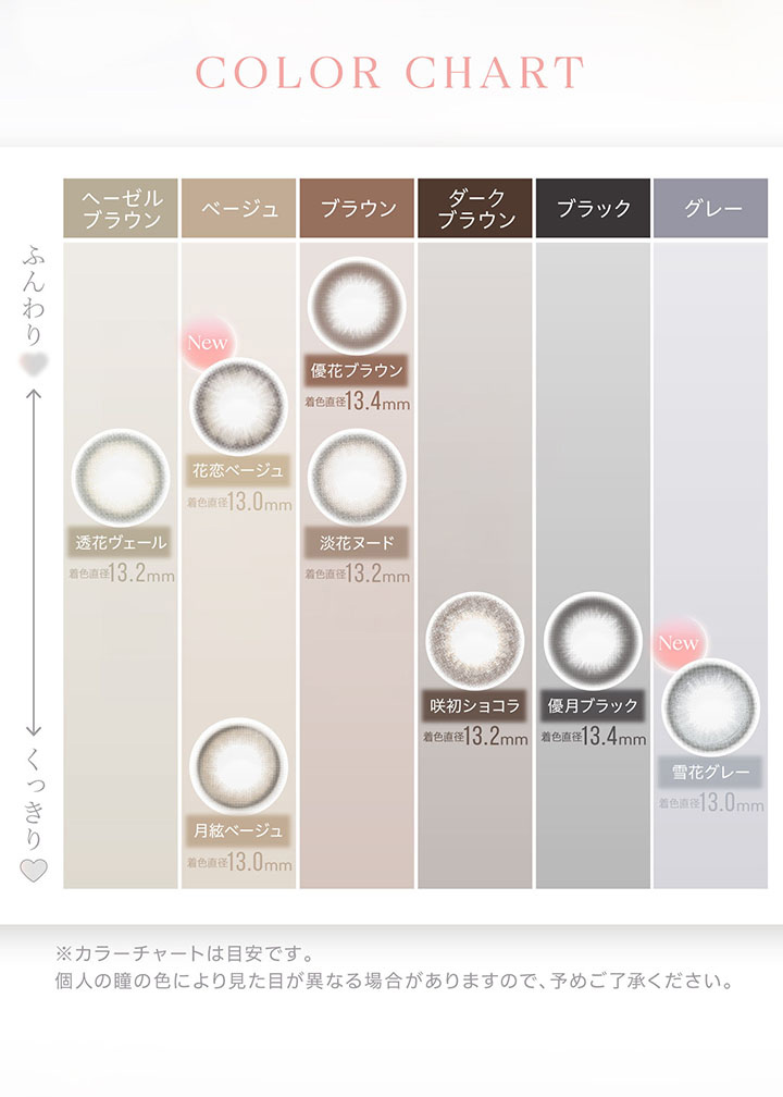カイカ カラーチャート 全8色