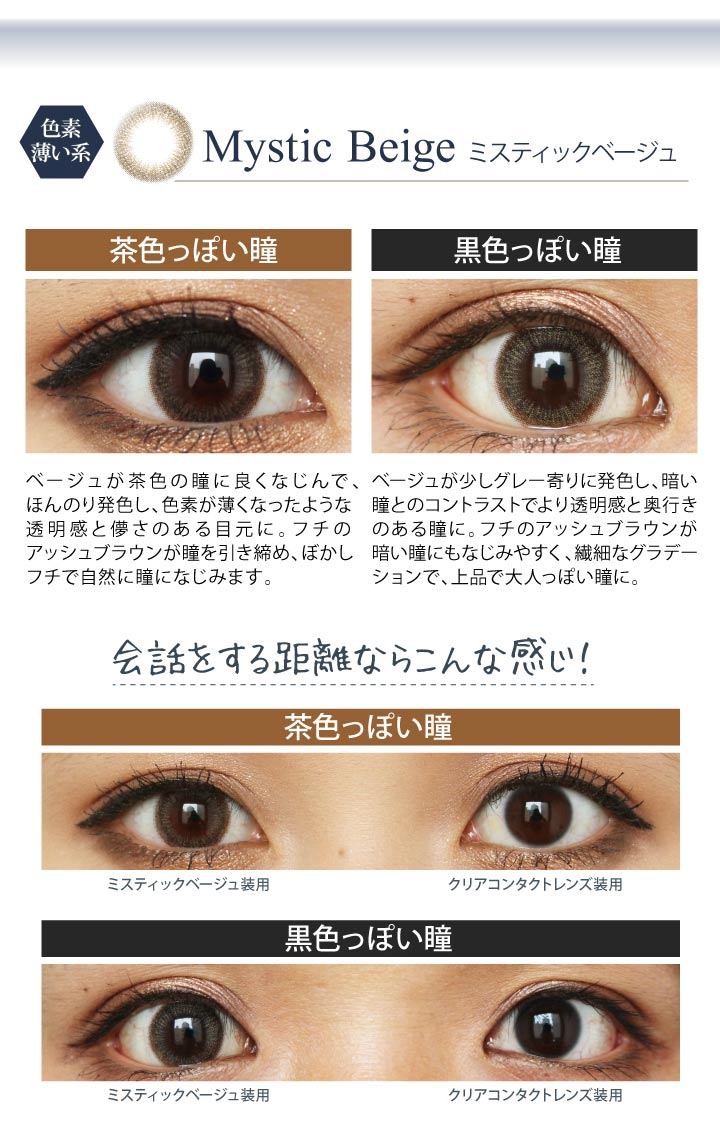 ミスティックベージュの装着画像