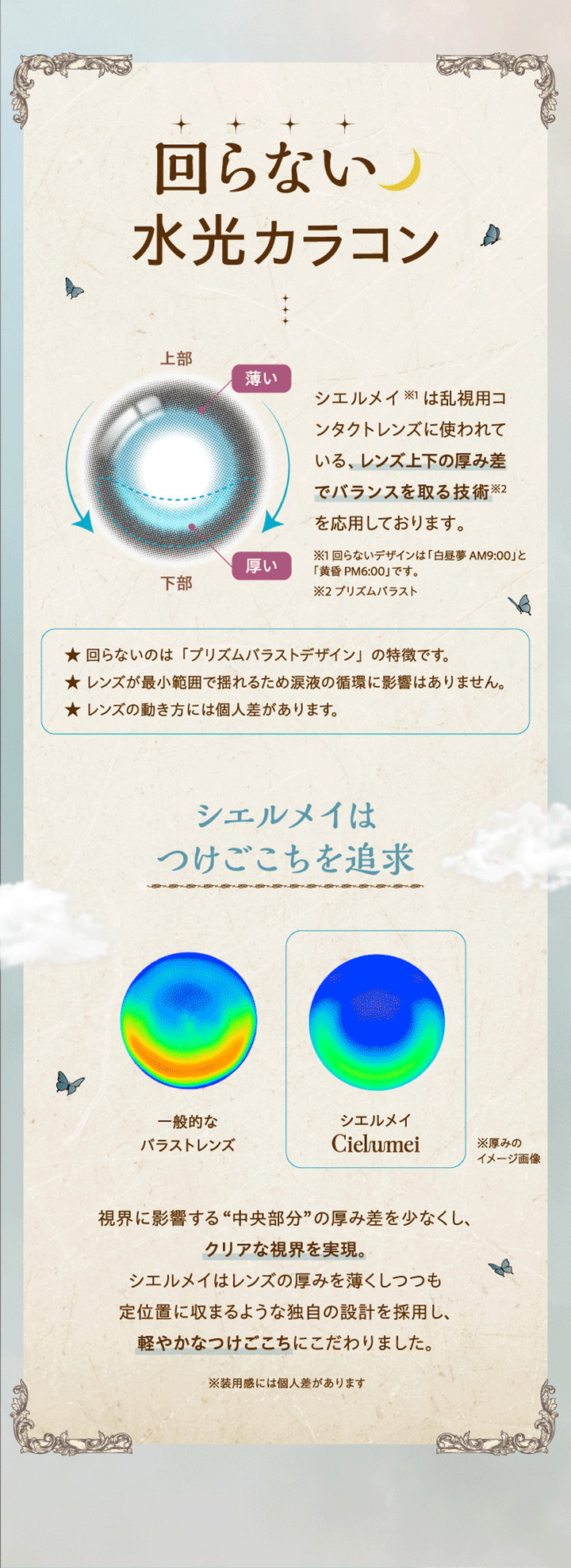 回らない水光カラコン つけごこちを追求