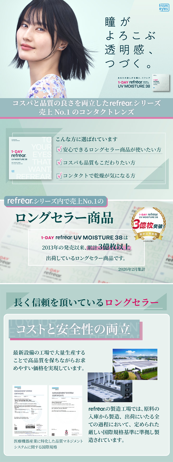 ワンデーリフレアUVモイスチャー38 30枚