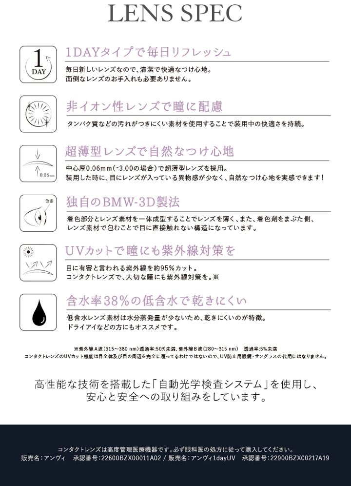 アンヴィ 10枚入 オリーブブラウン メール便送料無料 カラコン通販チャームカラーコンタクト