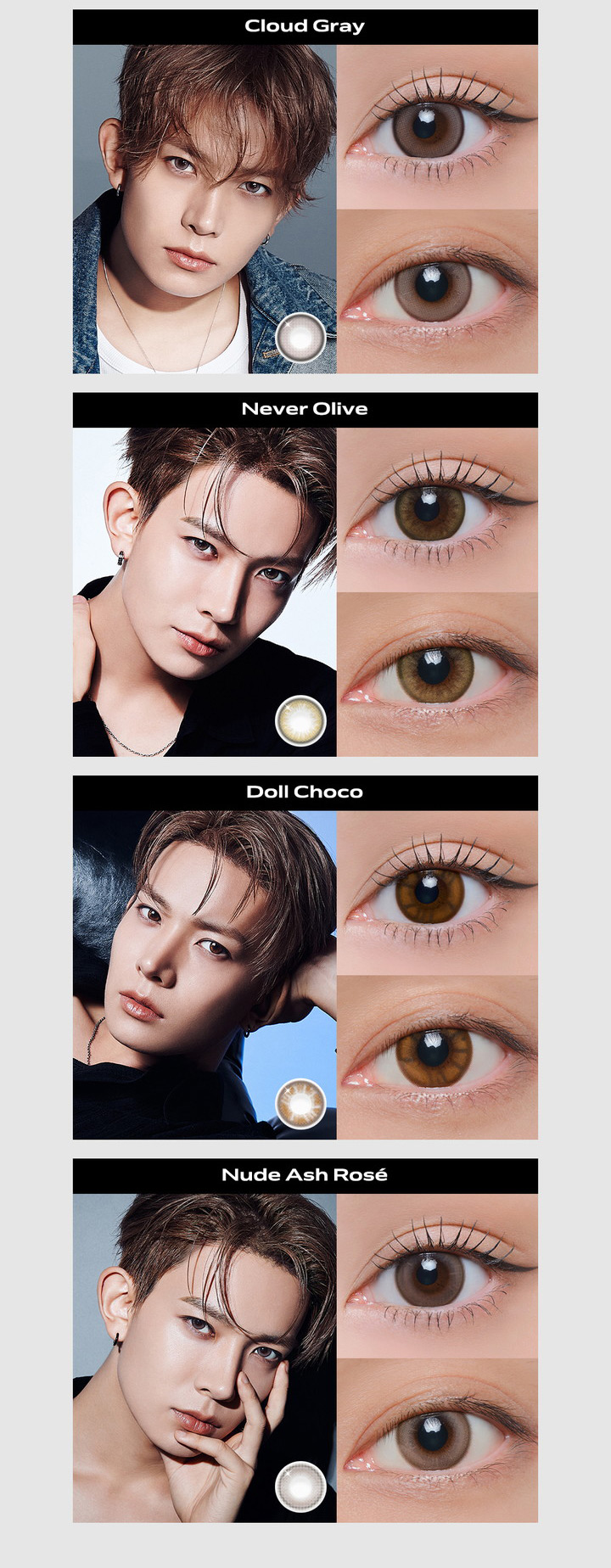 キラーグレー ダスティグレープ ラヴィーベージュ ランウェイグレー クラウドグレー ネバーオリーブ ドールチョコ ヌードアッシュロゼ