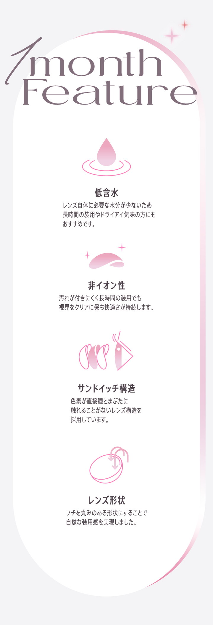 低含水  非イオン性 サンドイッチ構造