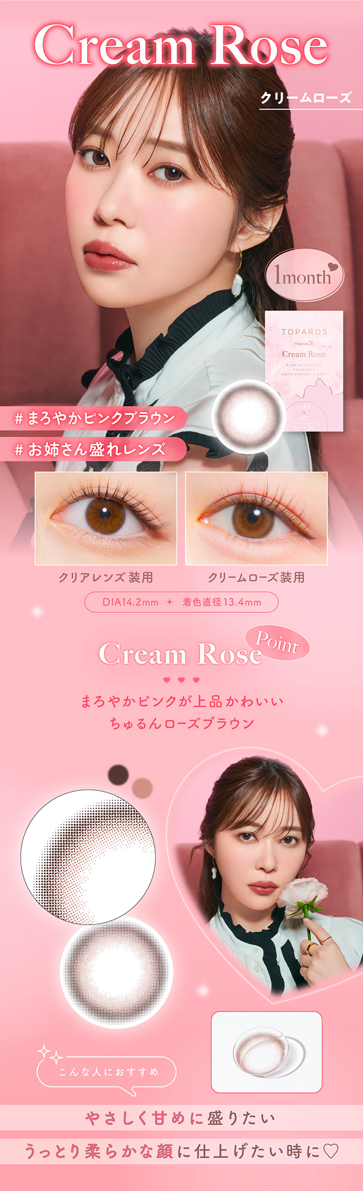 トパーズマンスリー クリームローズ