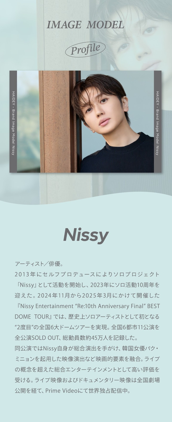 Nissy イメージモデル