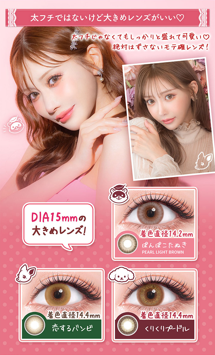 ぽんぽこたぬき 恋するバンビ くりくりプードル 