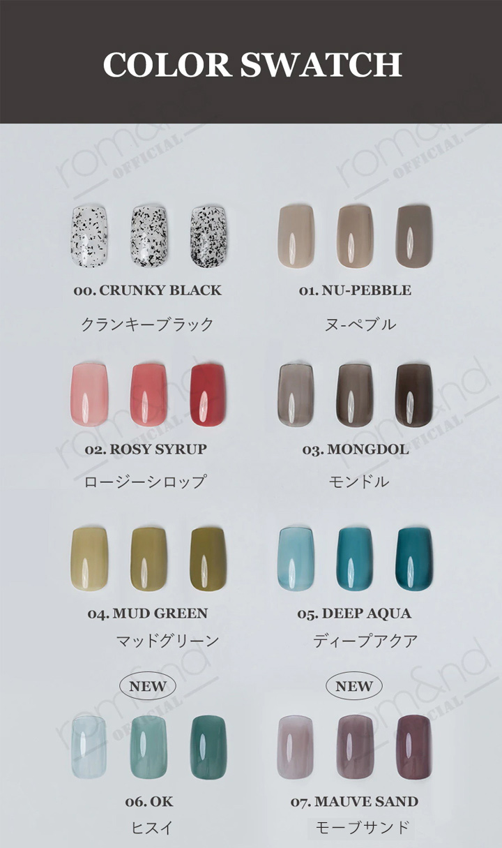 ロムアンド ムードペブルネイル 7ml【郵パケット】 / カラコン通販チャームカラーコンタクト